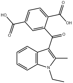 2-[(1-ethyl-2-methyl-1H-indol-3-yl)carbonyl]terephthalic acid 结构式