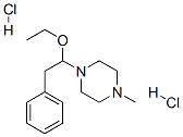 Piperazine, 1-(.beta.-ethoxyphenethyl)-4-methyl-, dihydrochloride Structure