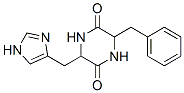 3-Benzyl-6-(4-imidazolylmethyl)-2,5-piperazinedione Structure