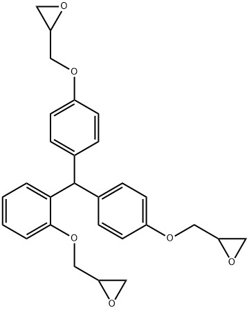 2,2'-[[[2-(オキシラニルメトキシ)フェニル]メチレン]ビス(4,1-フェニレンオキシメチレン)]ビスオキシラン 化学構造式
