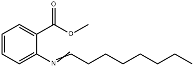 2-(オクチリデンアミノ)安息香酸メチル 化学構造式