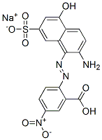 sodium hydrogen 2-[(2-amino-5-hydroxy-7-sulphonato-1-naphthyl)azo]-5-nitrobenzoate 结构式