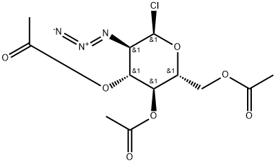 1,3,4,6-tetra-O-acetyl 2-azido-2-deoxyglucopyranosylchloride Structure