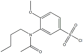 3-[Acetyl(butyl)amino]-4-methoxybenzenesulfonic acid chloride 结构式