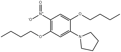1-(2,5-dibutoxy-4-nitrophenyl)pyrrolidine 结构式