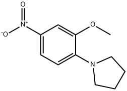 1-(2-甲氧基-4-硝基苯基)四氢吡咯 结构式
