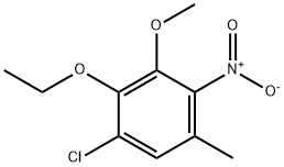 1-Chloro-2-ethoxy-3-methoxy-5-methyl-4-nitrobenzene 结构式