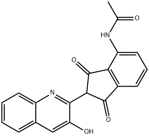 N-[2,3-dihydro-2-(3-hydroxy-2-quinolyl)-1,3-dioxo-1H-inden-4-yl]acetamide 结构式