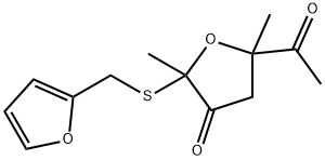 5-acetyl-2-(furfurylthio)dihydro-2,5-dimethylfuran-3(2H)-one 结构式
