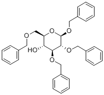 1,2,3,6-Tetra-O-benzyl-b-D-glucopyranoside 结构式