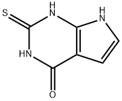 2-巯基-3H-吡咯并[2,3-D]嘧啶-4(7H)-酮 结构式