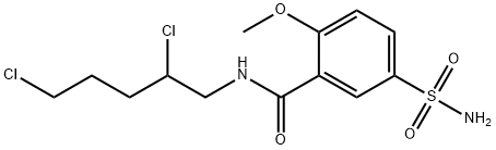 5-(aminosulphonyl)-N-(2,5-dichloropentyl)-2-methoxybenzamide 结构式