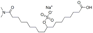 sodium hydrogen N,N-dimethyl-10-(sulphonatooxy)octadecanamidate|