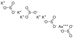 亜硫酸ジアニオン/金(III)/カリウム,(4:1:5) 化学構造式