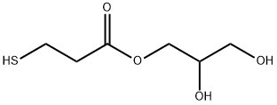 3-メルカプトプロピオン酸2,3-ジヒドロキシプロピル 化学構造式