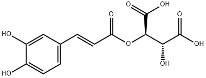 (2R,3R)-2-[[(E)-3-(3,4-ジヒドロキシフェニル)-1-オキソ-2-プロペニル]オキシ]-3-ヒドロキシブタン二酸 化学構造式