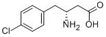 (R)-3-氨基-4-(4-氯苯基)丁酸 结构式