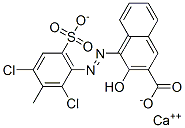 calcium 4-[(2,4-dichloro-3-methyl-6-sulphonatophenyl)azo]-3-hydroxy-2-naphthoate 结构式