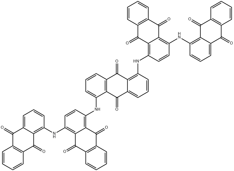1,5-bis[[4-[(9,10-dihydro-9,10-dioxo-1-anthryl)amino]-9,10-dihydro-9,10-dioxo-1-anthryl]amino]anthraquinone 结构式