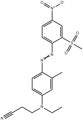 3-[ethyl[3-methyl-4-[[2-(methylsulphonyl)-4-nitrophenyl]azo]phenyl]amino]propiononitrile 结构式