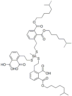 triisooctyl (methylstannylidyne)tris(thioethylene) triphthalate 结构式
