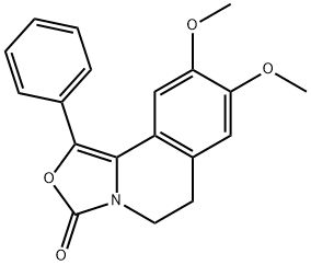 3H-Oxazolo[4,3-a]isoquinolin-3-one,  5,6-dihydro-8,9-dimethoxy-1-phenyl- 结构式