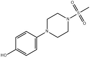 4-[4-(METHYLSULFONYL)-1-PIPERAZINYL]PHENOL 结构式
