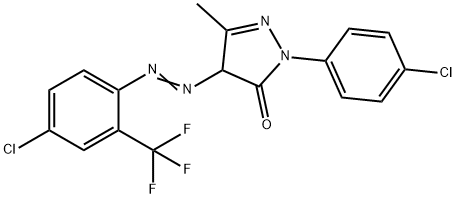 2-(4-chlorophenyl)-4-[[4-chloro-2-(trifluoromethyl)phenyl]azo]-2,4-dihydro-5-methyl-3H-pyrazol-3-one 结构式