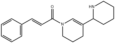 1,2,3,4-Tetrahydro-1-[(E)-1-oxo-3-phenyl-2-propenyl]-5-(2-piperidinyl)pyridine Structure