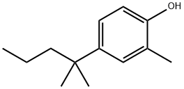 4-(1,1-二甲基丁基)-2-甲基苯酚, 6793-80-2, 结构式