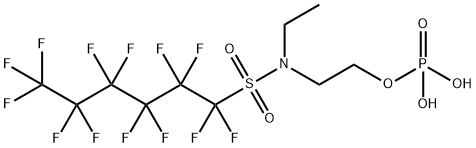 N-ethyltridecafluoro-N-[2-(phosphonooxy)ethyl]hexanesulphonamide 结构式