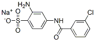 sodium 2-amino-4-(3-chlorobenzamido)benzenesulphonate Structure