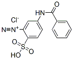 5-(benzoylamino)-2-sulphobenzenediazonium chloride 结构式