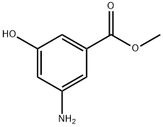 3-アミノ-5-ヒドロキシ安息香酸メチル 化学構造式