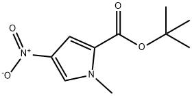 1-甲基-4-硝基-1H-吡咯-2-甲酸叔丁酯 结构式