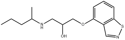 1-(1,2-Benzisothiazol-4-yloxy)-3-[(1-methylbutyl)amino]-2-propanol 结构式