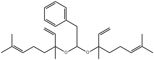 [2,2-bis[(1,5-dimethyl-1-vinyl-4-hexenyl)oxy]ethyl]benzene 结构式