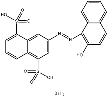 3-[(2-ヒドロキシ-1-ナフタレニル)アゾ]-1,5-ナフタレンジスルホン酸バリウム 化学構造式