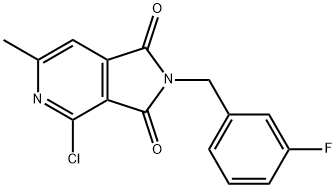 4-Chloro-2-(3-fluoroBenzyl)-6-methyl-1H-pyrrolo[3,4-c]pyridine-1,3(2H)-dione Structure