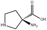 (3R)-3-氨基吡咯烷-3-羧酸 结构式
