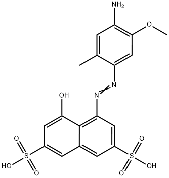 4-[(4-amino-5-methoxy-o-tolyl)azo]-5-hydroxynaphthalene-2,7-disulphonic acid 结构式