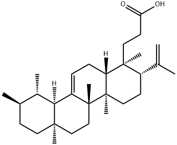 3,4-セコウルサ-4(23),12-ジエン-3-酸 化学構造式