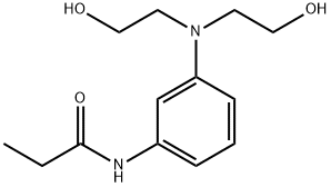 N-[3-[bis(2-hydroxyethyl)amino]phenyl]propionamide Structure