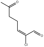 (E)-2-クロロ-6-オキソ-2-ヘプテナール 化学構造式