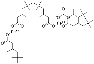 3,5,5-trimethylhexanoic acid, iron(2+) iron(3+) salt 结构式