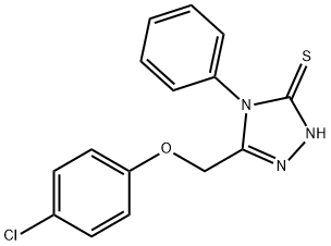 5-[(4-CHLOROPHENOXY)METHYL]-4-PHENYL-4H-1,2,4-TRIAZOLE-3-THIOL Structure