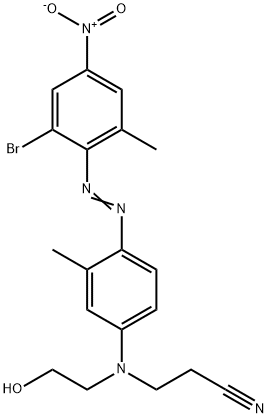 3-[[4-[(2-bromo-6-methyl-4-nitrophenyl)azo]-3-methylphenyl](2-hydroxyethyl)amino]propiononitrile Structure
