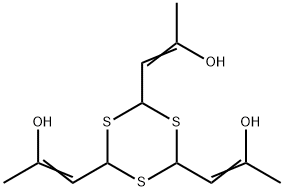 1,1',1''-(1,3,5-trithiane-2,4,6-triyl)triprop-1-en-2-ol Structure