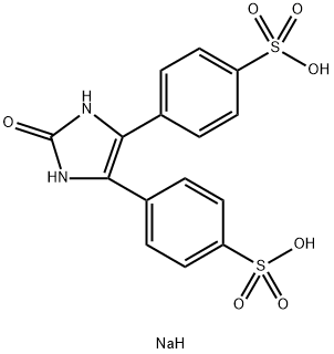 disodium p,p'-(2,3-dihydro-2-oxo-1H-imidazole-4,5-diyl)bis(benzenesulphonate) 结构式