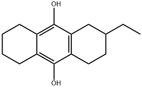 2-Ethyl-1,2,3,4,5,6,7,8-octahydroanthracene-9,10-diol 结构式